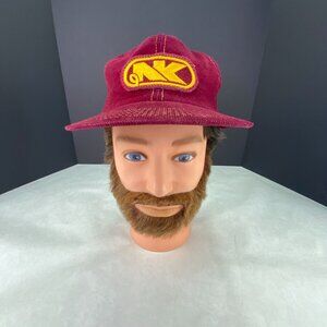 Vintage NK Northrup King Seed Corduroy Snapback Farm Trucker Cap Hat